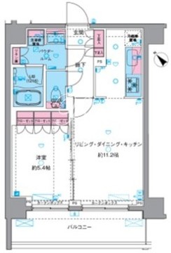 ジェノヴィア南千住6スカイガーデン 206 間取り図