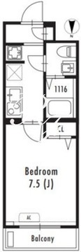 グランパセオ文京小日向 206 間取り図