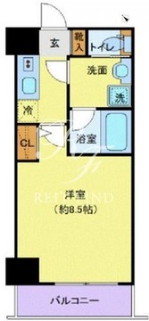ロメック月島 404 間取り図