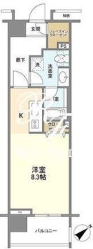 クリオ五反田 1104 間取り図