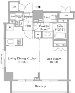 コンフォリア文京春日 702 間取り図