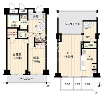 エスティメゾン白金台 602 間取り図
