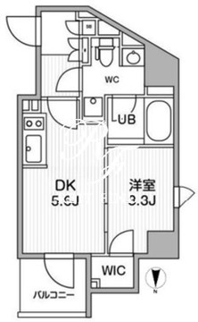 オルタナ押上 701 間取り図