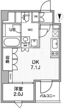 オルタナ押上 202 間取り図