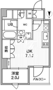 オルタナ押上 304 間取り図