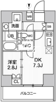 オルタナ十条 803 間取り図