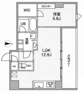 オルタナ押上 803 間取り図