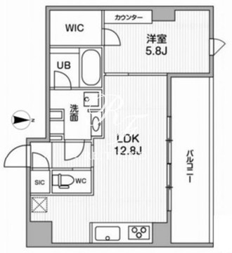 オルタナ押上 603 間取り図