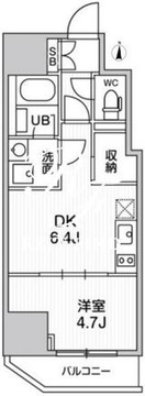 オルタナ亀戸3 1104 間取り図