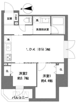ラ・ヴィータ東上野 1002 間取り図