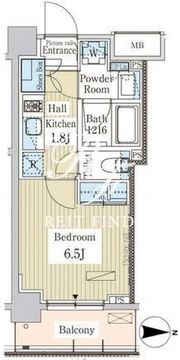 パークアクシス高田馬場テラス 206 間取り図
