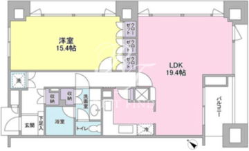 愛宕ビューアパートメント 1606 間取り図