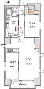 ライブフラット錦糸町 401 間取り図