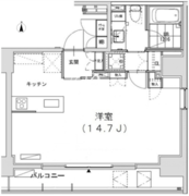 グランディオール広尾テラス 1304 間取り図