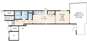 フォセット池田山 101 間取り図