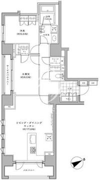 パークハビオ八丁堀 1204 間取り図