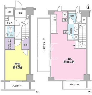 コンフォリア新宿御苑2 1402 間取り図
