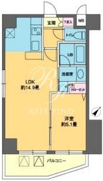 カスタリア北上野 208 間取り図