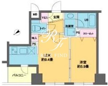 カスタリア北上野 304 間取り図