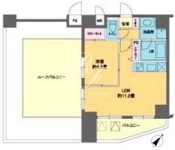 カスタリア北上野 1107 間取り図