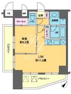 カスタリア北上野 1407 間取り図