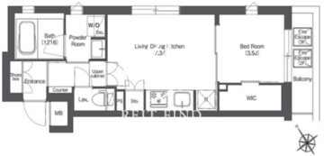 コンフォリア不動前 212 間取り図