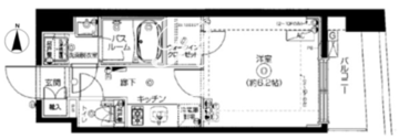 ズーム渋谷富ヶ谷 702 間取り図