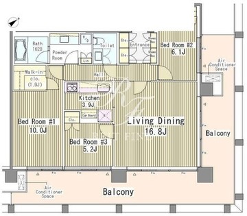赤坂氷川町レジデンス 1203 間取り図