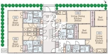 レーヴレジデンス早稲田 103 間取り図