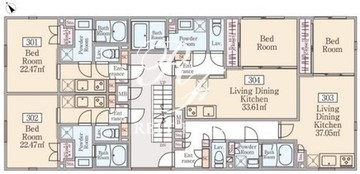 レーヴレジデンス早稲田 304 間取り図