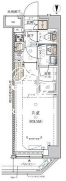 アルコバレーノ錦糸町 704 間取り図