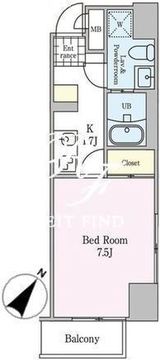マザーズ月島 701 間取り図