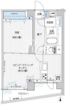 カスタリア目黒平町 101 間取り図