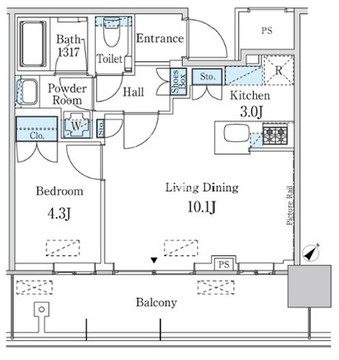 JP noie 蔵前 2302 間取り図