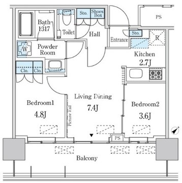 JP noie 蔵前 2304 間取り図