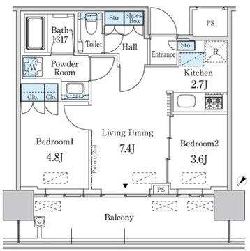 JP noie 蔵前 2312 間取り図