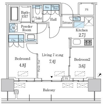 JP noie 蔵前 2212 間取り図