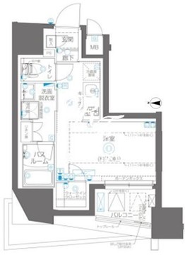 ズーム大島 701 間取り図