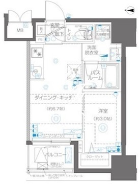 ズーム大島 703 間取り図