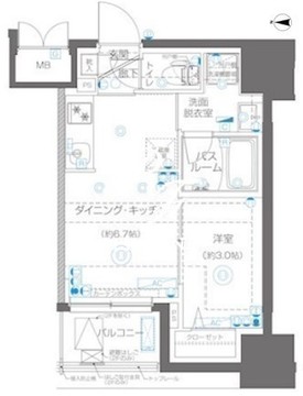 ズーム大島 1303 間取り図