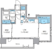 クレヴィアリグゼ錦糸町 801 間取り図 ?>