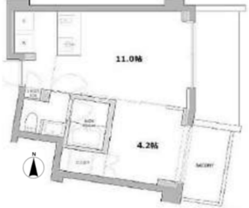 エスセナーリオ牛込柳町 304 間取り図