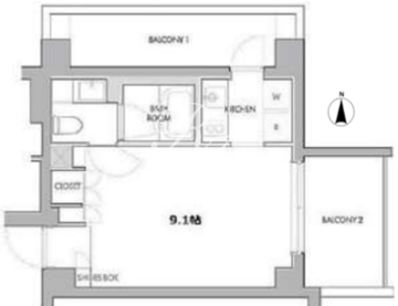 エスセナーリオ牛込柳町 305 間取り図