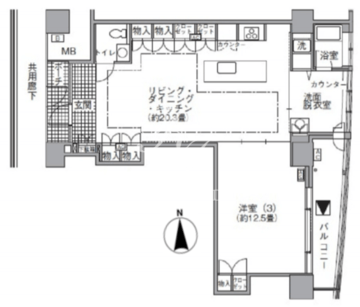 アクティ汐留 4304 間取り図