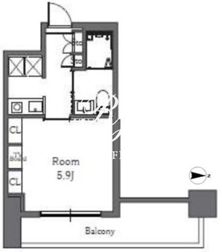 Totsu Residence Shiba 401 間取り図