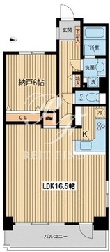 芝公園アパートメント 503 間取り図