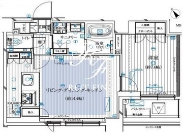 レガリス月島ベイサイドコート 703 間取り図