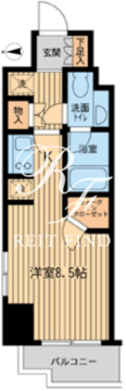 ファインアドレス新御徒町 601 間取り図