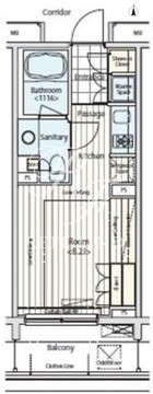 イプセ蒲田 402 間取り図