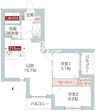 ル・フタバ 502 間取り図